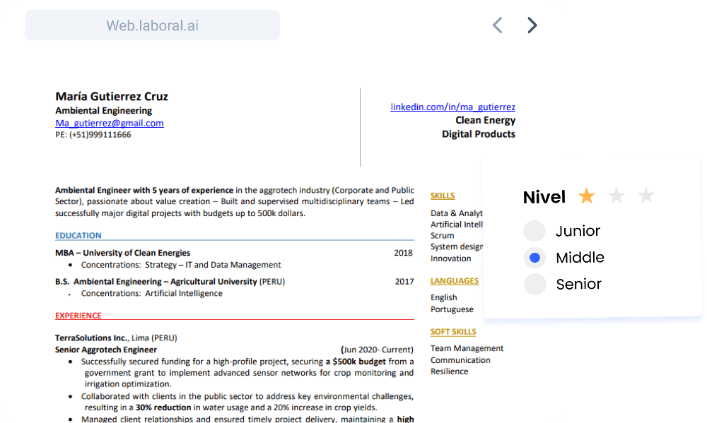 Tu potencial pesa más que tu experiencia Tu potencial pesa más que tu experiencia